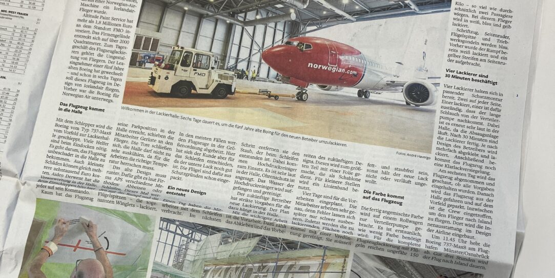Neuer Lack für eine 737